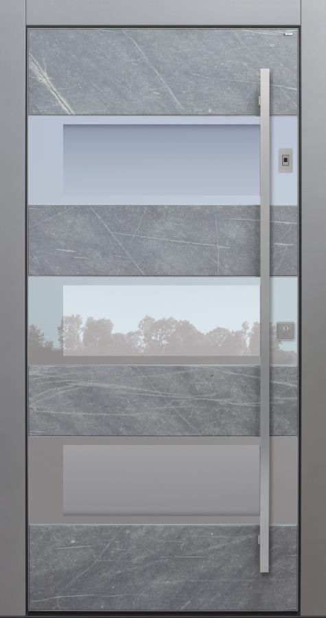 Haustür Himalayastein mit Fingerprint Modell B17