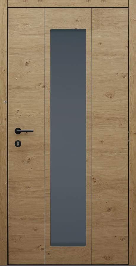 Haustür braun Innenansicht mit Toch-Tagesfunktion Modell B35