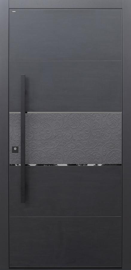 Haustür Keramik Koshi nero Design B918 Betonornament Modell B9