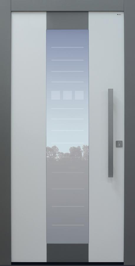 Haustür grau mit Sandstrahlung Modell B11