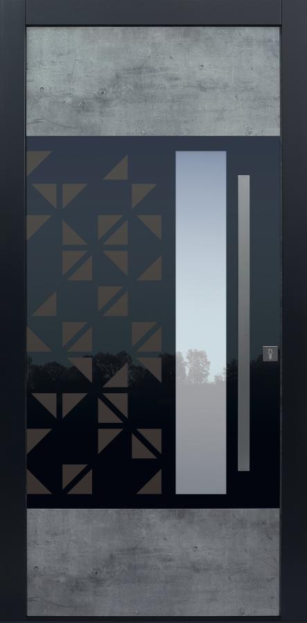 Haustür Exterior Skyline Modell Glanzstück Triangel